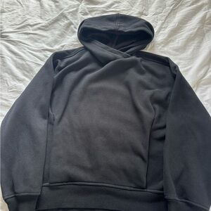 Athleta Black Cropped Hooded Sweatshirt